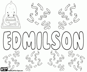 Coloriage Edmilson, nom pour garçon