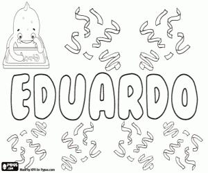 Coloriage Eduardo, prénom masculin