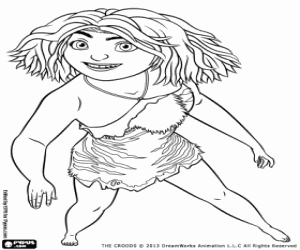 Coloriage Eep, la jeune fille des Croods