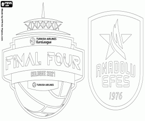 Coloriage Efes, champion d’Euroligue 2021
