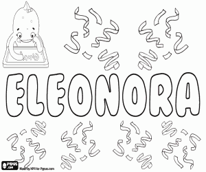 Coloriage Eleonora, nom féminin