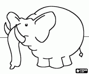 Coloriage Éléphant gras
