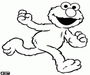 Coloriage Elmo souriant