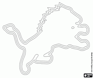 Coloriage Emblèm du Detroit Lions