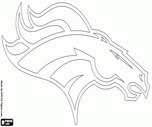 Coloriage Emblème des Broncos de Denver