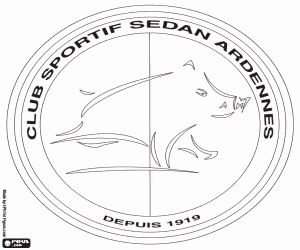 Coloriage Emblème du CS Sedan-Ardennes