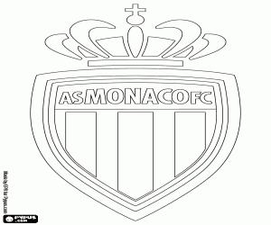 Coloriage Emblème de l'AS Monaco FC