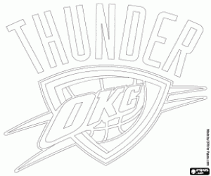 Coloriage Emblème de l'Oklahoma City Thunder