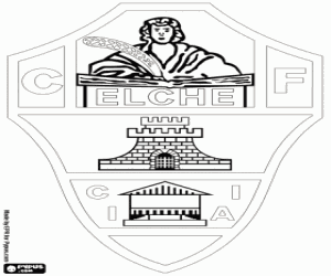 Coloriage Emblème de l'Elche CF
