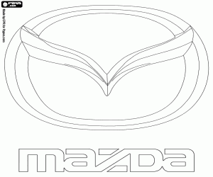 Coloriage Emblème de la marque Mazda