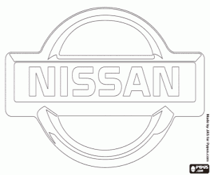 Coloriage Emblème de la marque Nissan