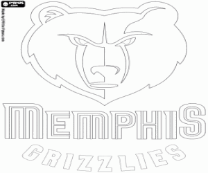 Coloriage Emblème de Memphis Grizzlies