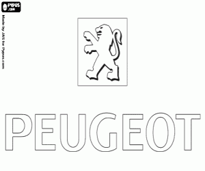 Coloriage Emblème de Peugeot