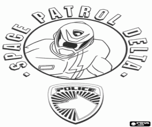 Coloriage Emblème de Power Rangers SPD