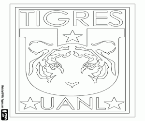 Coloriage Emblème de Tigres UANL