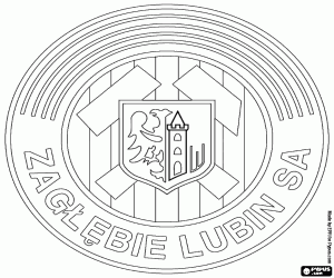 Coloriage Emblème de Zagłębie Lubin