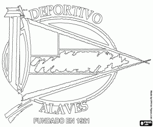 Coloriage Emblème du Deportivo Alaves