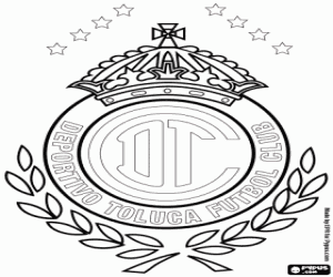 Coloriage Emblème du Deportivo Toluca