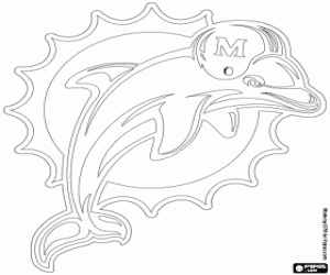 Coloriage Emblème des Dolphins de Miami