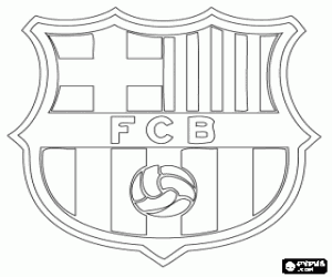 Coloriage Emblème du FC Barcelone, le Barça. FC Barcelona