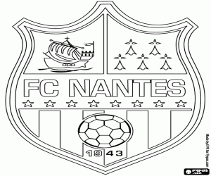 Coloriage Emblème du FC Nantes