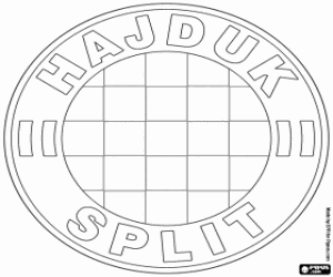 Coloriage Emblème du Hajduk Split