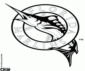 Coloriage Emblème des Marlins de la Floride