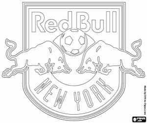 Coloriage Emblème du New York Red Bulls