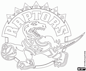Coloriage Emblème des Raptors de Toronto