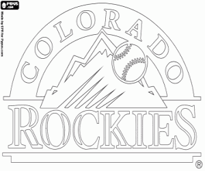 Coloriage Emblème des Rockies du Colorado