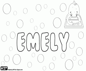 Coloriage Emely, variante de Emily
