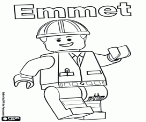 Coloriage Emmet, personnage du film Lego