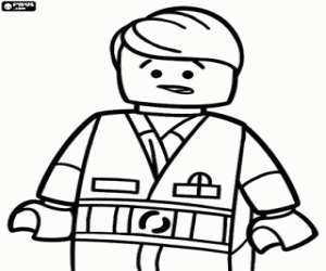 Coloriage Emmet, le protagoniste de Lego