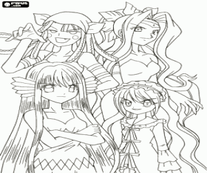 Coloriage Les ennemies des princesses sirènes