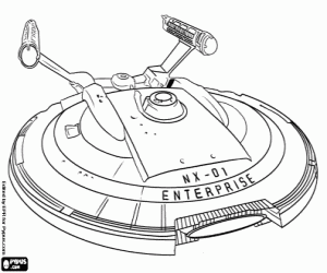 Coloriage Enterprise de Star Trek