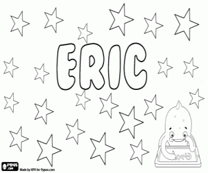 Coloriage Eric, nom scandinave