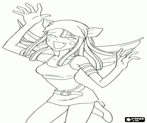 Coloriage Eriru, personnage de Mermaid Melody