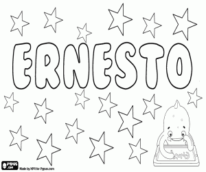 Coloriage Ernesto, nom masculin