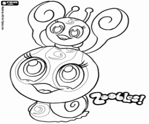 Coloriage Deux escargots Zoobles