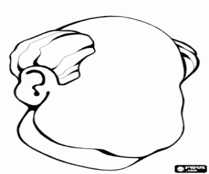 Coloriage Esquisse d'une tête humaine sans visage