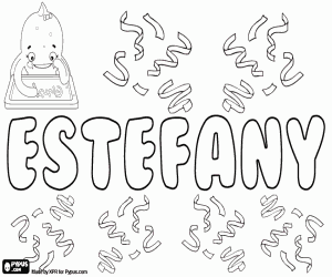 Coloriage Estefany, variante de Stéphanie
