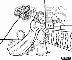 Coloriage Esther, la Reine de Perse