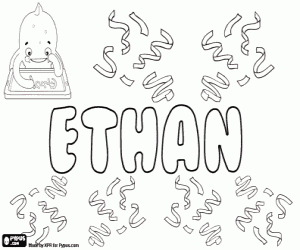 Coloriage Ethan, nom pour enfant