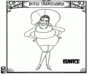 Coloriage Eunice, l'épouse de Frankenstein