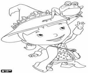 Coloriage Evie et la grenouille. Mike le Chevalier