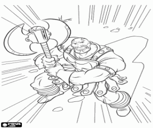 Coloriage Executioner, un guerrier de Thor