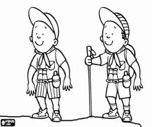 Coloriage Expédition de petits aventuriers
