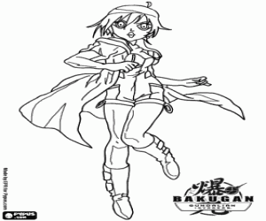 Coloriage Fabia Sheen, personnage de Bakugan