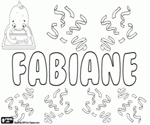 Coloriage Fabiane, variante de Fabiana