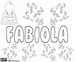 Coloriage Fabiola, nom de jeune fille